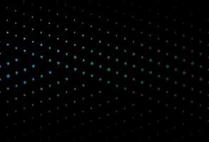 Dark Blue, Green vector pattern with symbol of cards.