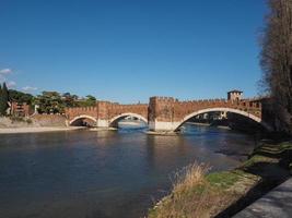 Castelvecchio Bridge aka Scaliger Bridge in Verona photo