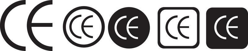 CE mark symbol. CE European Conformity certification mark vector