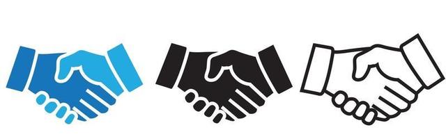 Handshake Vector Icon Isolated Partnership Hand Emoji Illustration