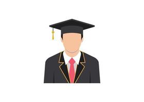 graduación, hombre, icono, ilustración, diseño, plantilla vector