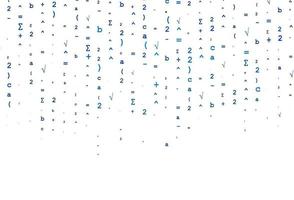 Light BLUE vector background with Digit symbols.