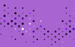 plantilla de vector de color púrpura claro con círculos.