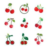 Cherry logo images vector