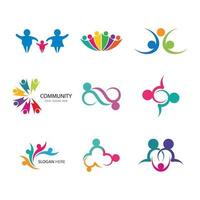 Community care logo images design vector