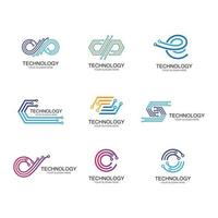 Technology logo images illustration vector