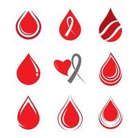 Blood drop logo images vector