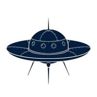 Spaceship Silhouette Icon vector