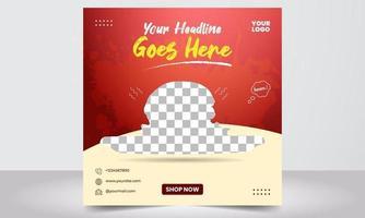 Food social media promotion and banner post design 05 vector