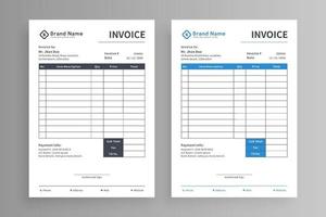 invoice design template vector