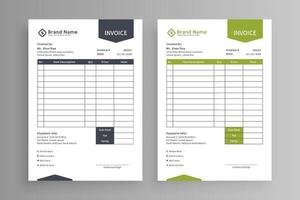 invoice design template vector