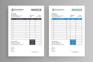 simple invoice template vector