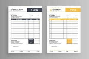 invoice design template vector