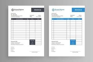 invoice design template vector