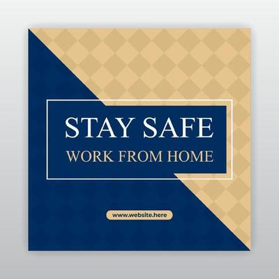 stay home, social media banner