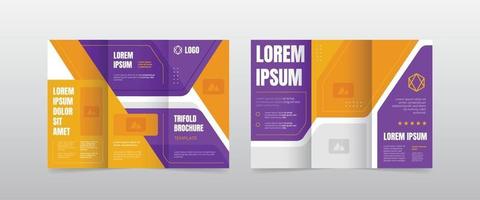 modern trifold business brochure template vector