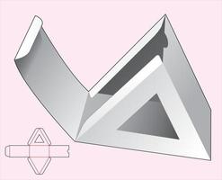 plantilla de caja de regalo triangular vector