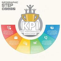 Infographics step by step. Pie chart, graph, vector