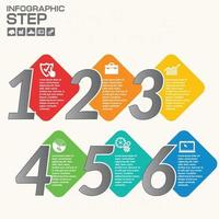 Infographics step by step. Pie chart, graph, diagram vector