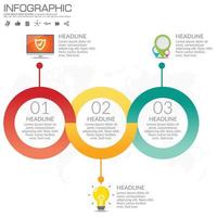 Business Infographic template with 3 options or steps. vector