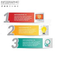 Plantilla de infografía empresarial con 3 opciones o pasos. vector