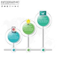 Plantilla de infografía empresarial con 3 opciones o pasos. vector