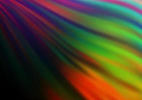 Dark Multicolor, Rainbow vector pattern with liquid shapes.