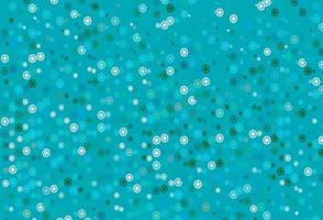 Light Blue, Green vector pattern with christmas snowflakes.