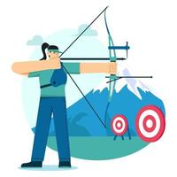 archery flat illustration vector