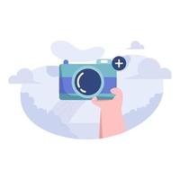 Need camera access flat illustration vector