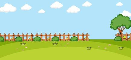 Empty park nature scene in simple style vector