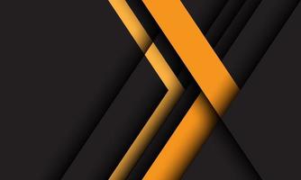 Abstract yellow arrow direction on dark futuristic technology vector