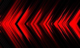 Abstract red light arrow direction speed power on black technology vector