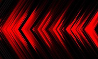 Abstract red light arrow direction speed power on black technology vector