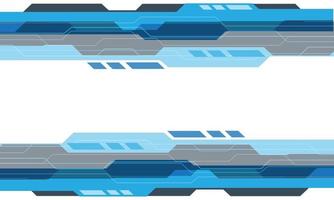 Abstract blue grey cyber geometric technology white futuristic vector