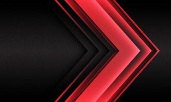 Abstract red light arrow direction geometric hexagon mesh futuristic vector
