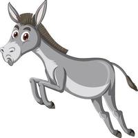 Donkey animal cartoon character vector