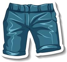 A sticker template with a casual shorts isolated vector