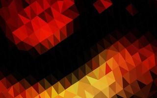 Dark Red, Yellow vector abstract polygonal cover.