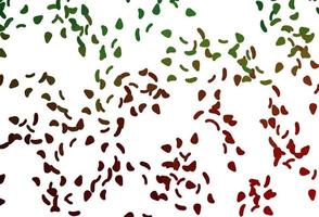 Light Green, Red vector pattern with chaotic shapes.
