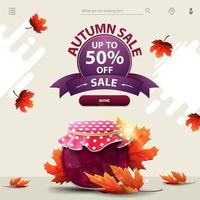 Autumn sale, a template for your website vector