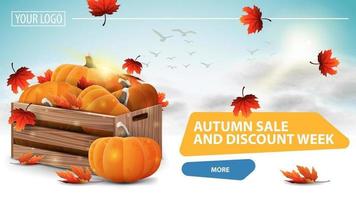 Autumn sale and discount week, clickable web banner