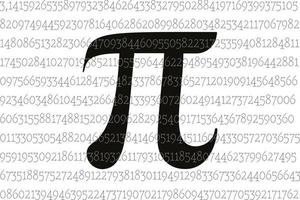 Illustration for Number Pi Day, celebrated March 14. Approximate value vector