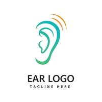 Ear,hearing logo icon vector design