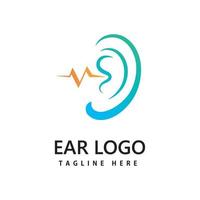 oído, oído, logotipo, icono, vector, diseño vector