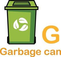 Alphabet Letter G-Garbage vector illustration