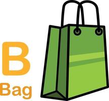 Alphabet Letter B-Bag vector illustration