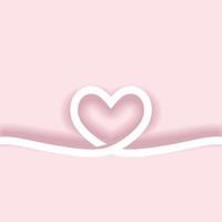Continuous line drawing of heart minimalist art vector