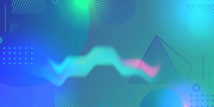 Blue abstract gradient background with modern shape vector