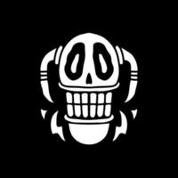 hipster skull devil, design for sticker or t shirt vector
